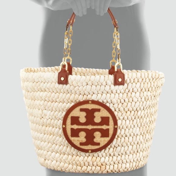 Tory Burch Audrey Straw Tote - Picture 11 of 12